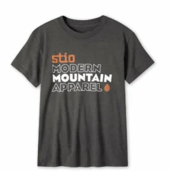 Stio Sales Shop -Stio Sales Shop K Private Label Modern Mountain Tee Charcoal Heather