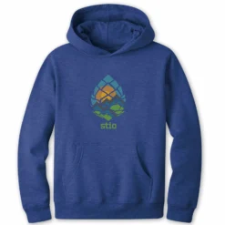 Best Pirce 🔥 Stio Kids' Pinecone Globe Hoodie ✔️ -Stio Sales Shop Kids Globe Hoodie Heather Royal Heather