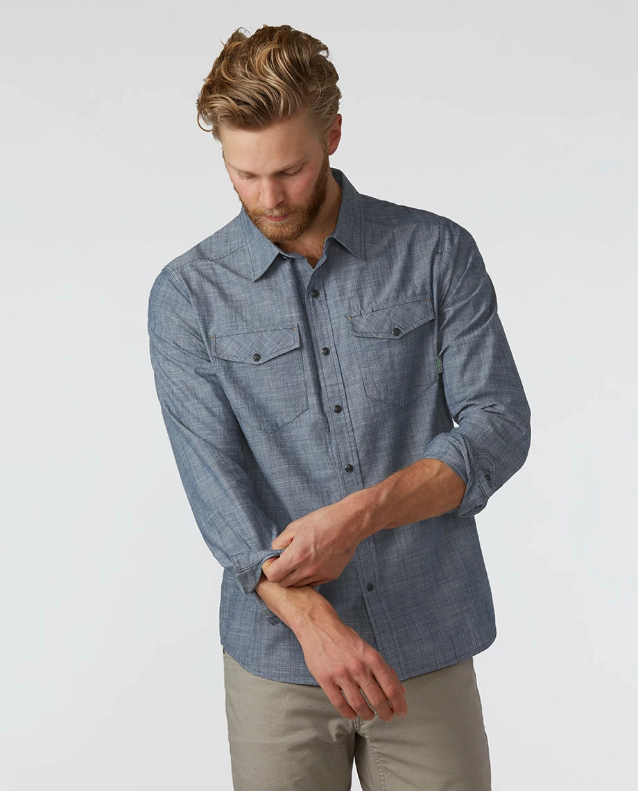 Wholesale 🔥 Stio Men's Ashton Chambray Shirt - Past Season 😉 4 Wholesale 🔥 Stio Men's Ashton Chambray Shirt - Past Season 😉 - Image 4