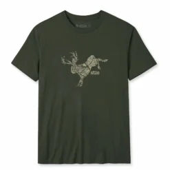 Promo 🧨 Stio Men's Bucking Jackalope Tee 🔔 -Stio Sales Shop M Bucking Jack DarkGreen
