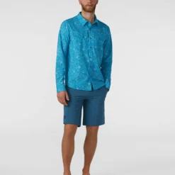 Budget ⭐ Stio Men's CFS Shirt 🥰 -Stio Sales Shop M CFS Shirt Rapid Blue Floral 4