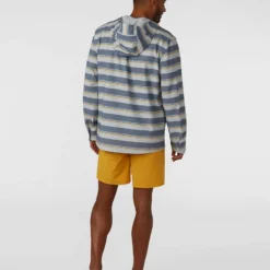 Outlet 😍 Stio Men's CFS Sun Hoodie 🧨 -Stio Sales Shop M CFS Sun Hoodie Storm Cloud Stripe 5