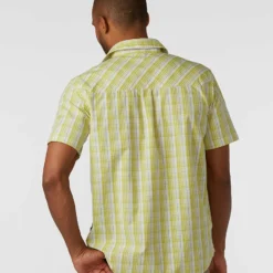 New 😀 Stio Men's Curtis Camp Shirt SS 😍 -Stio Sales Shop M Curtis Camp Shirt SS Forage Green Plaid 2