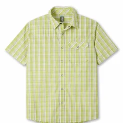 New 😀 Stio Men's Curtis Camp Shirt SS 😍 -Stio Sales Shop M Curtis Camp Shirt SS Forrage Green Plaid