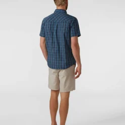 New 😀 Stio Men's Curtis Camp Shirt SS 😍 -Stio Sales Shop M Curtis Camp Shirt SS Mountain Shadow Plaid 4