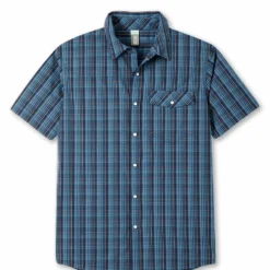 New 😀 Stio Men's Curtis Camp Shirt SS 😍 -Stio Sales Shop M Curtis Camp Shirt SS Mountian Shadow Plaid