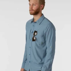 Top 10 💯 Stio Men's Eddy Guide Shirt LS ✔️ -Stio Sales Shop M Eddy Guide Shirt River Shimmer 4