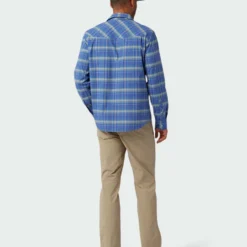 Promo 🥰 Stio Men's Eddy Shirt LS 😀 -Stio Sales Shop M Eddy Shirt LS Skyline Plaid 2 Full