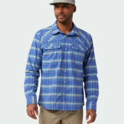 Promo 🥰 Stio Men's Eddy Shirt LS 😀 -Stio Sales Shop M Eddy Shirt LS Skyline Plaid 3 Top