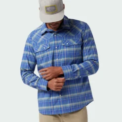 Promo 🥰 Stio Men's Eddy Shirt LS 😀 -Stio Sales Shop M Eddy Shirt LS Skyline Plaid 5 Top13754