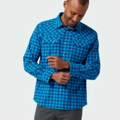 Promo 🥰 Stio Men's Eddy Shirt LS 😀 -Stio Sales Shop M Eddy Shirt LS Speedy Stream Check 5 Top