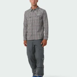 Hot Sale 🎁 Stio Men's Eddy Slope 🔔 Shirt ✔️ -Stio Sales Shop M Eddy Slope Shirt LS Powder Fox Plaid 4