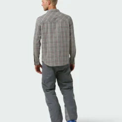 Hot Sale 🎁 Stio Men's Eddy Slope 🔔 Shirt ✔️ -Stio Sales Shop M Eddy Slope Shirt LS Powder Fox Plaid 5