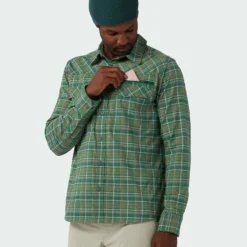 Hot Sale 🎁 Stio Men's Eddy Slope 🔔 Shirt ✔️ -Stio Sales Shop M Eddy Slope Shirt LS Thicket Plaid 2