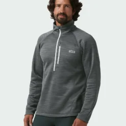 Hot Sale 😍 Stio Men's Gannett Peak Fleece Half Zip 🔔 -Stio Sales Shop M Gannett Peak Half Zip Cool Charcoal 1