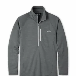 Hot Sale 😍 Stio Men's Gannett Peak Fleece Half Zip 🔔 -Stio Sales Shop M Gannett Peak Half Zip Cool Charcoal