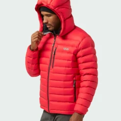 Buy ❤️ Stio Men's Hometown Down Hooded Jacket 🎉 -Stio Sales Shop M Hometown Down Hooded Jacket Risk Red 3