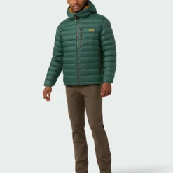 Buy ❤️ Stio Men's Hometown Down Hooded Jacket 🎉 -Stio Sales Shop M Hometown Down Hooded Jacket Treeline Green 6