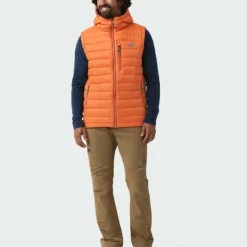 Cheapest ⌛ Stio Men's Hometown Down Hooded Vest ✨ -Stio Sales Shop M Hometown Down Hooded Vest Burnt Orange 6