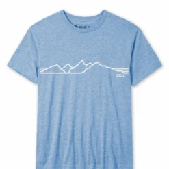 New 😀 Stio Men's Teton Elevations Tee ✨ -Stio Sales Shop M Linear Teton Tee Blue Heather f8d1b5c7 ddb4 490b a30a 813851fde76c