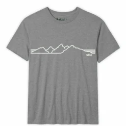 New 😀 Stio Men's Teton Elevations Tee ✨ -Stio Sales Shop M Linear Teton Tee Stone Heather