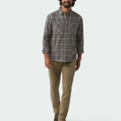 Top 10 😉 Stio Men's Miter Lightweight Flannel 👏 Shirt ✨ -Stio Sales Shop M Miter Lightweight Flannel Shirt Basalt Plaid 3
