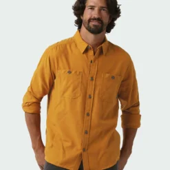 Top 10 😉 Stio Men's Miter Lightweight Flannel 👏 Shirt ✨ -Stio Sales Shop M Miter Lightweight Flannel Shirt Bourbon 1