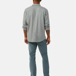 Top 10 😉 Stio Men's Miter Lightweight Flannel 👏 Shirt ✨ -Stio Sales Shop M Miter Lightweight Flannel Shirt Moon Dust Heather 4