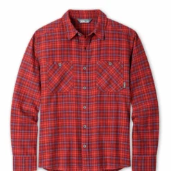 Top 10 😉 Stio Men's Miter Lightweight Flannel 👏 Shirt ✨ -Stio Sales Shop M Miter Lightweight Flannel Shirt Roasted Beet Plaid