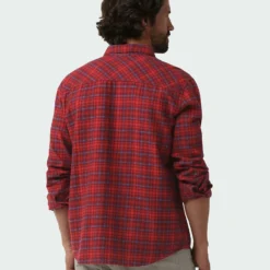 Top 10 😉 Stio Men's Miter Lightweight Flannel 👏 Shirt ✨ -Stio Sales Shop M Miter Lightweight Flannel Shirt Roasted Beet Plaid 3