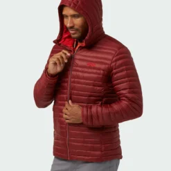 Cheap ✨ Stio Men's Pinion Down Hooded Jacket ✔️ -Stio Sales Shop M Pinion Down Hooded Jacket Roasted Beet 3