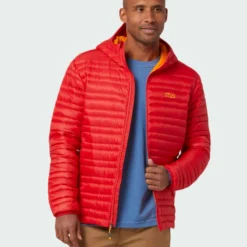 Cheap ✨ Stio Men's Pinion Down Hooded Jacket ✔️ -Stio Sales Shop M Pinion Hooded Down Jacket Risk Red 5 Top