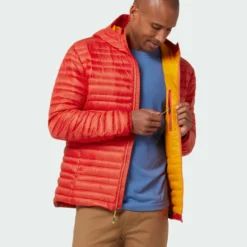 Cheap ✨ Stio Men's Pinion Down Hooded Jacket ✔️ -Stio Sales Shop M Pinion Hooded Down Jacket Risk Red 6 Top