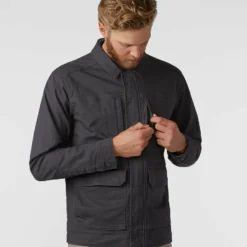 Best Sale ⌛ Stio Men's Rivet® Canvas Utility Jacket 🧨 -Stio Sales Shop M Rivet Canvas Utility Jacket Basalt 3