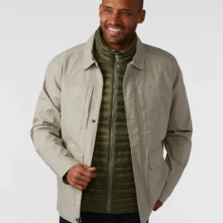 Best Sale ⌛ Stio Men's Rivet® Canvas Utility Jacket 🧨 -Stio Sales Shop M Rivet Canvas Utility Jacket Talus 3
