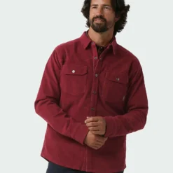 Top 10 😉 Stio Men's Saratoga Cord Shirt 😍 -Stio Sales Shop M Saratoga Cord Shirt Roasted Beet Plaid 2