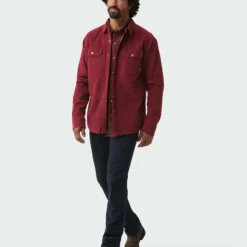 Top 10 😉 Stio Men's Saratoga Cord Shirt 😍 -Stio Sales Shop M Saratoga Cord Shirt Roasted Beet Plaid 4
