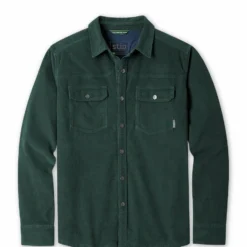 Top 10 😉 Stio Men's Saratoga Cord Shirt 😍 -Stio Sales Shop M Saratoga Cord Shirt Treeline Green