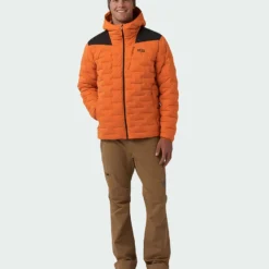 Wholesale 🥰 Stio Men's Skillet Stretch Down Hooded Jacket 🧨 -Stio Sales Shop M Skillet Stretch Down Hooded Jacket Basecamp Orange 8