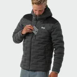 Wholesale 🥰 Stio Men's Skillet Stretch Down Hooded Jacket 🧨 -Stio Sales Shop M Skillet Stretch Down Hooded Jacket Boundary Black 3