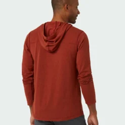 Coupon 😉 Stio Men's Tipton Tech Hooded Henley 💯 -Stio Sales Shop M Tipton Tech Hooded Henley Roasted Beet Heather 3