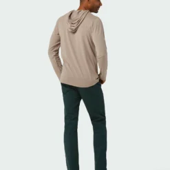 Coupon 😉 Stio Men's Tipton Tech Hooded Henley 💯 -Stio Sales Shop M Tipton Tech Hooded Henley Rodeo Dust Heather 4