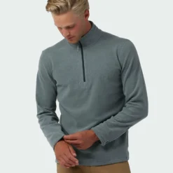 Best Pirce ⌛ Stio Men's Turpin Fleece Half Zip ⭐ -Stio Sales Shop M Turpin Fleece Half Zip Stormy Weather Heather 2