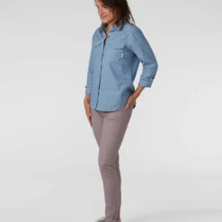 Best Pirce 👍 Stio Women's Ashton Chambray Shirt - Past Season 🛒 -Stio Sales Shop W Ashton Chambray Shirt Light Chambray 3 1cf3756b 288f 4143 958e d661bac44132