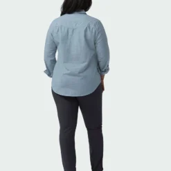 Hot Sale 🤩 Stio Women's Ashton Chambray Shirt 🤩 -Stio Sales Shop W Ashton Chambray Shirt Light Chambray Alt 5