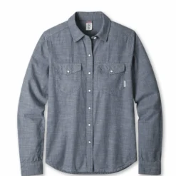 Hot Sale 🤩 Stio Women's Ashton Chambray Shirt 🤩 -Stio Sales Shop W Ashton Chambray Shirt Organic Cotton Medium Chamrbay