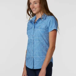 Promo 🤩 Stio Women's Curtis Camp Shirt SS 🧨 -Stio Sales Shop W Curtis Camp Shirt SS Lakeside Bandana Print 1