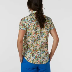 Promo 🤩 Stio Women's Curtis Camp Shirt SS 🧨 -Stio Sales Shop W Curtis Camp Shirt SS Sunbeam Wildflower Print 2