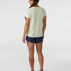 New 🔥 Stio Women's Divide Shift ⭐ Shirt SS ⌛ -Stio Sales Shop W Divide Shift Shirt SS Honey Dew 4