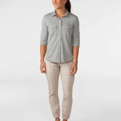 Deals ✨ Stio Women's Divide Shirt 🥰 62 Deals ✨ Stio Women's Divide Shirt 🥰 -Stio Sales Shop W Divide Shirt Quiet Gray 3